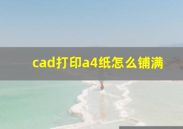 cad打印a4纸怎么铺满