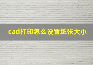 cad打印怎么设置纸张大小