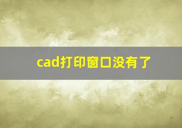 cad打印窗口没有了