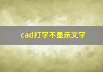 cad打字不显示文字