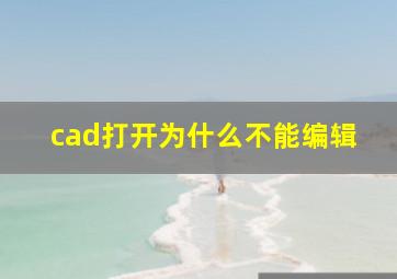 cad打开为什么不能编辑