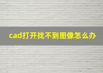 cad打开找不到图像怎么办