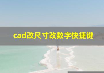 cad改尺寸改数字快捷键