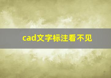 cad文字标注看不见