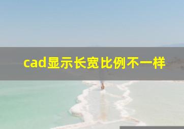 cad显示长宽比例不一样