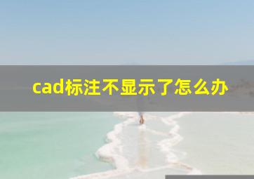 cad标注不显示了怎么办