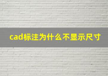 cad标注为什么不显示尺寸