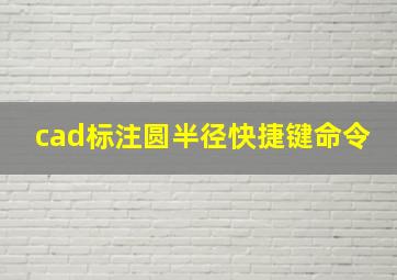 cad标注圆半径快捷键命令