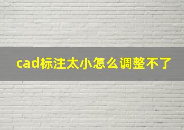 cad标注太小怎么调整不了