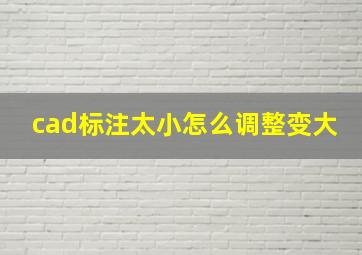 cad标注太小怎么调整变大