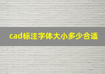 cad标注字体大小多少合适