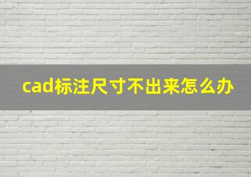 cad标注尺寸不出来怎么办