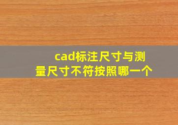 cad标注尺寸与测量尺寸不符按照哪一个