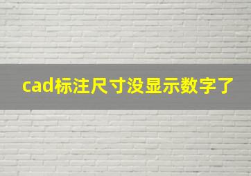 cad标注尺寸没显示数字了