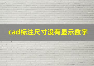 cad标注尺寸没有显示数字