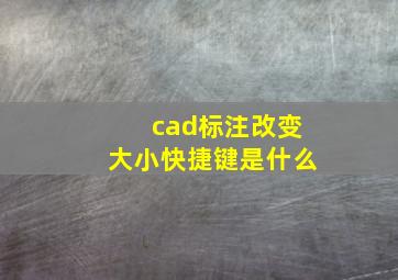 cad标注改变大小快捷键是什么