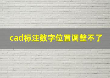 cad标注数字位置调整不了