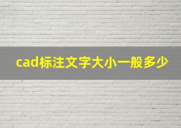 cad标注文字大小一般多少