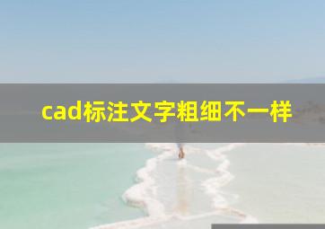 cad标注文字粗细不一样