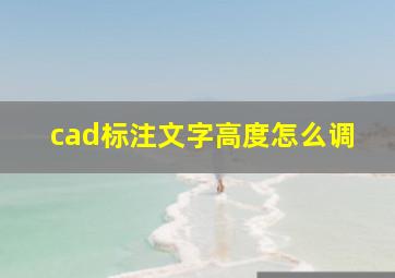 cad标注文字高度怎么调