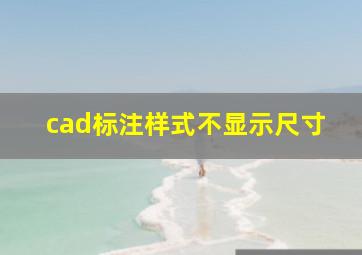 cad标注样式不显示尺寸