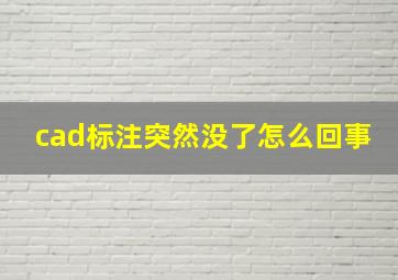 cad标注突然没了怎么回事