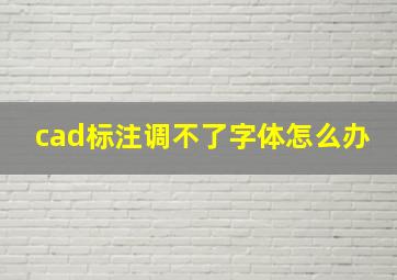 cad标注调不了字体怎么办