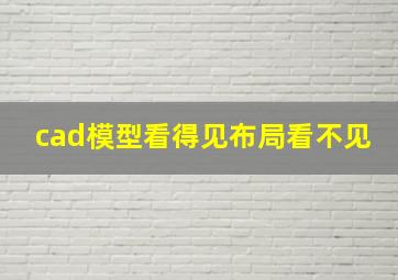 cad模型看得见布局看不见