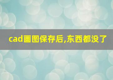 cad画图保存后,东西都没了