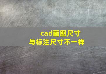 cad画图尺寸与标注尺寸不一样