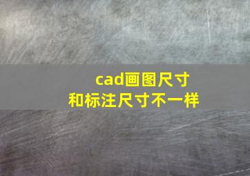 cad画图尺寸和标注尺寸不一样