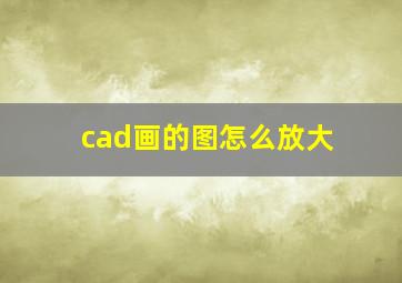 cad画的图怎么放大