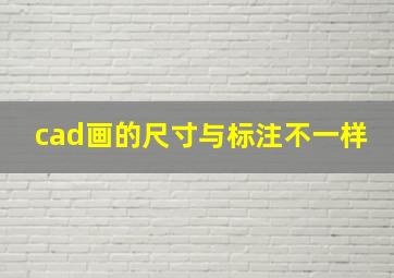 cad画的尺寸与标注不一样