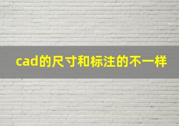 cad的尺寸和标注的不一样