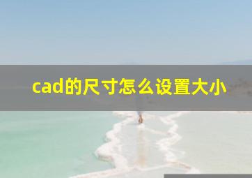 cad的尺寸怎么设置大小