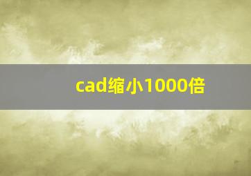 cad缩小1000倍