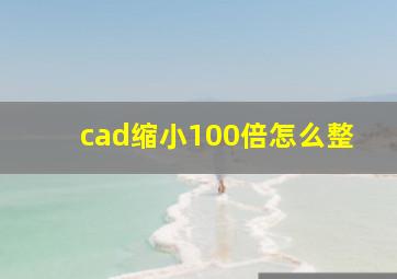 cad缩小100倍怎么整