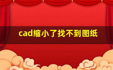 cad缩小了找不到图纸