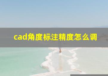 cad角度标注精度怎么调