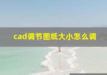 cad调节图纸大小怎么调