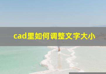 cad里如何调整文字大小