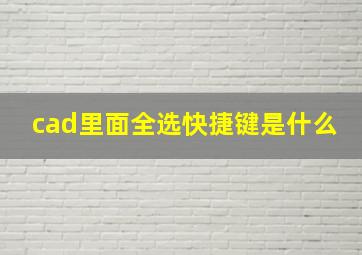 cad里面全选快捷键是什么