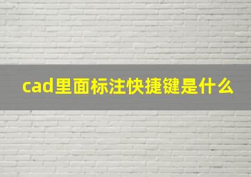 cad里面标注快捷键是什么