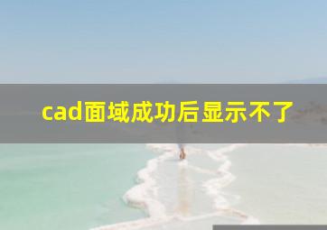 cad面域成功后显示不了