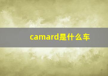 camard是什么车