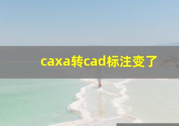 caxa转cad标注变了