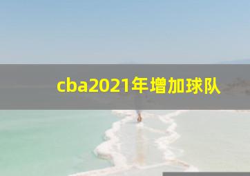 cba2021年增加球队