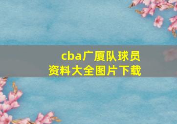 cba广厦队球员资料大全图片下载