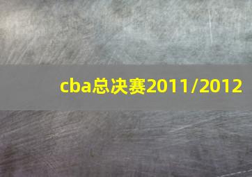 cba总决赛2011/2012