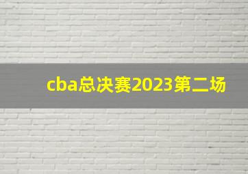 cba总决赛2023第二场